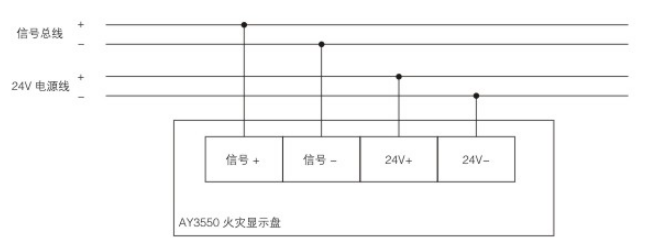 AY3550火灾显示盘接线示意图