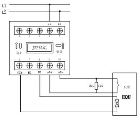 无源输出接线方法,如下图有源输出接线方法,如下图将总线接在l1(端子4