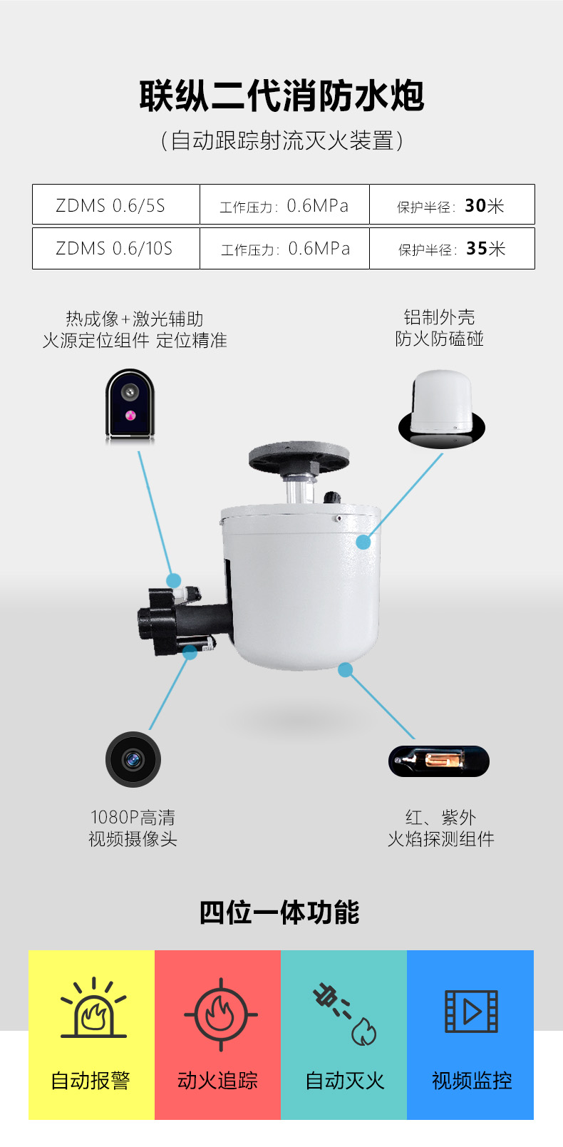 LZⅡ喷射式自动跟踪定位射流灭火装置介绍