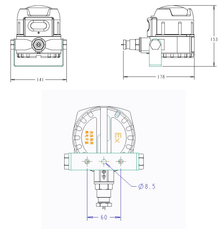 P800EXS火灾声光警报器外观尺寸