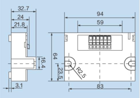 FRR28ZZ-FQI03信号线短路隔离器外观尺寸图