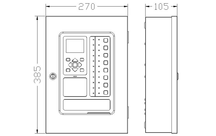 JB-QBL-DH510电气火灾监控设备外形尺寸图