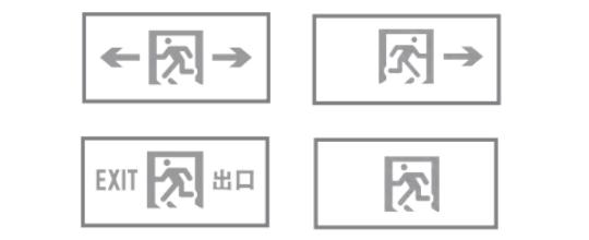 Z-BLJC-2LROEⅡ0.5W-1436集中电源集中控制型消防应急标志灯具面板样式示意图