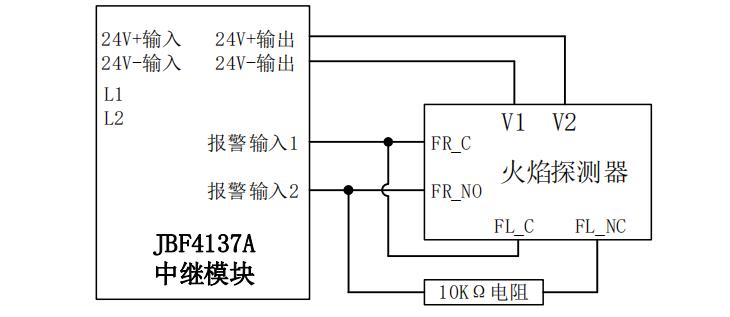 JTG-U-JBF4386C-IR2U-Ex点型红紫外复合火焰探测器接线图