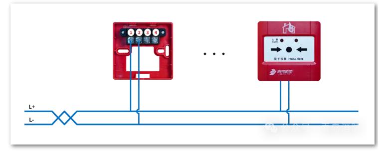 J-SAP-JBF5121、J-SAP-JBF5121C手动火灾报警按钮接线图