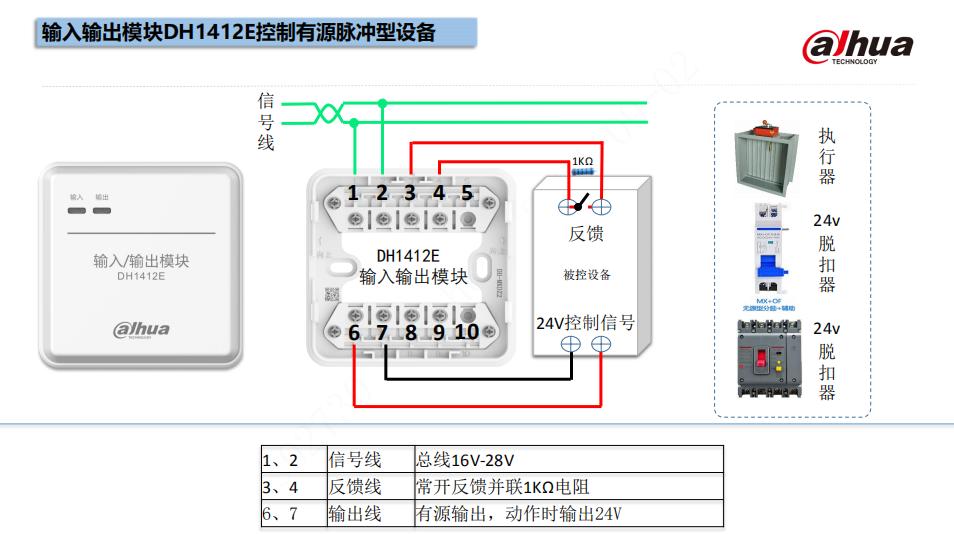 DH1412E输入输出模块实物接线图