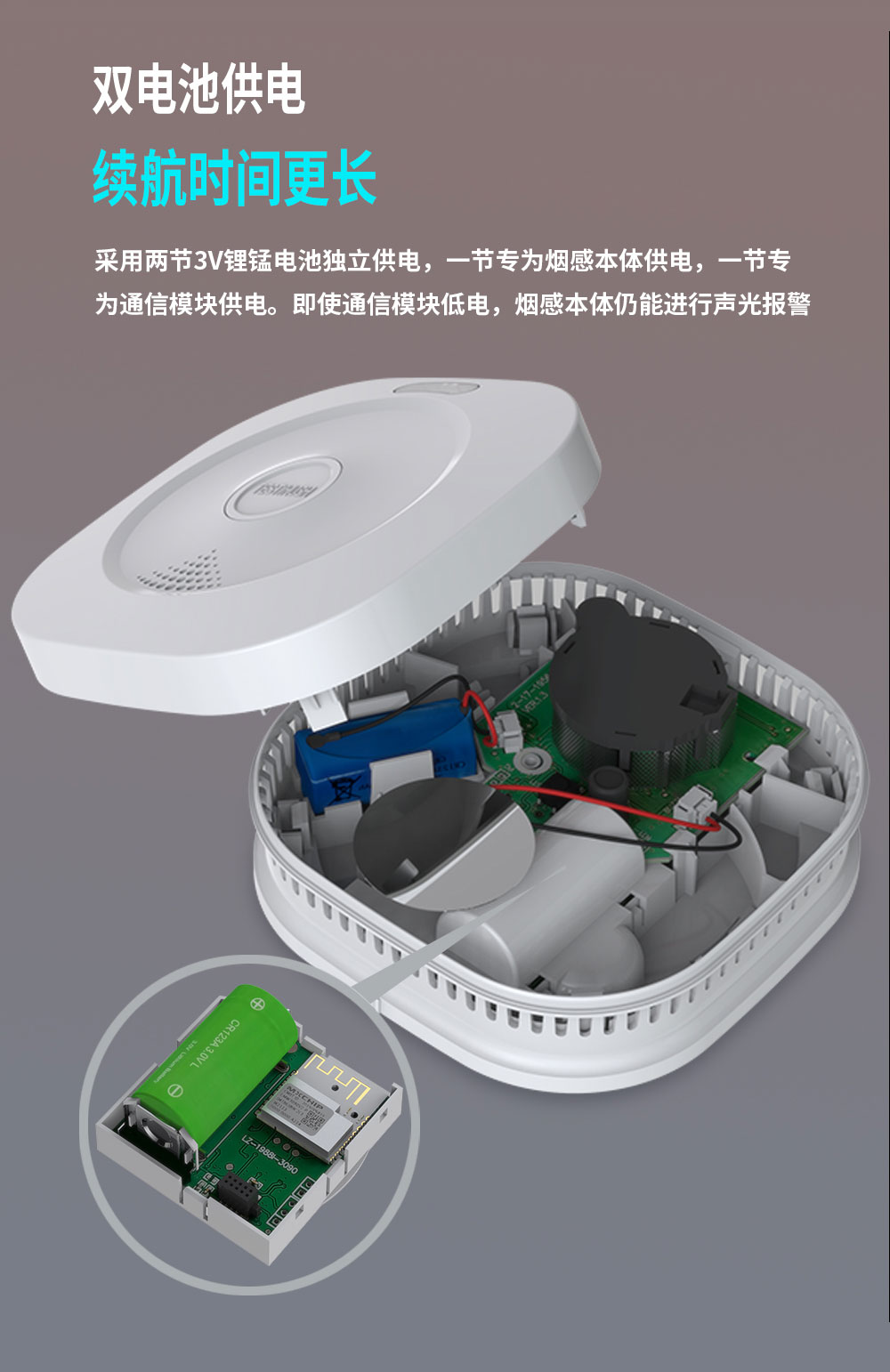 LZ-1956CZ独立式光电感烟火灾探测报警器电池供电