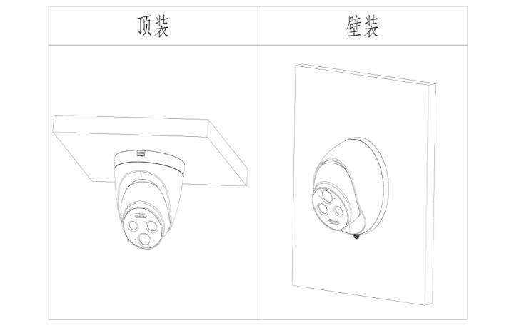 FT1D安消一体感温火灾探测器安装示意图