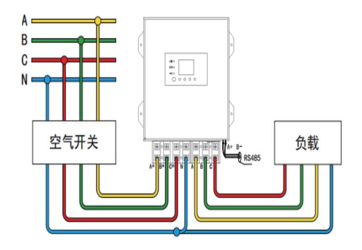 ZT-SCP300系列三相电气防火限流式保护器接线图