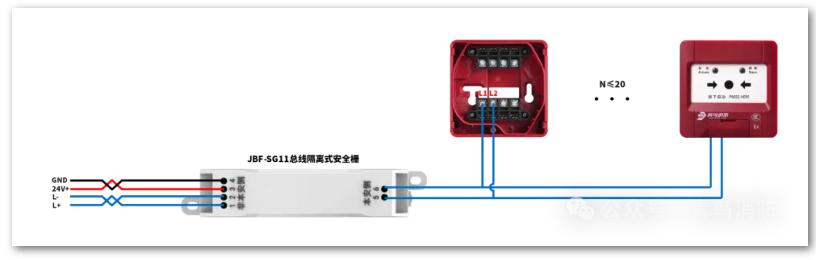 JBF4123A-Ex消火栓按钮接线图