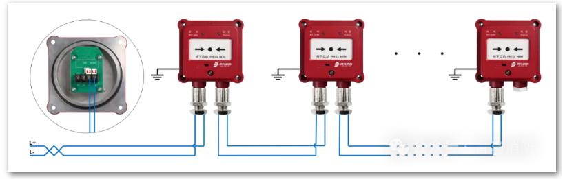 JBF4123G-Ex消火栓按钮接线图