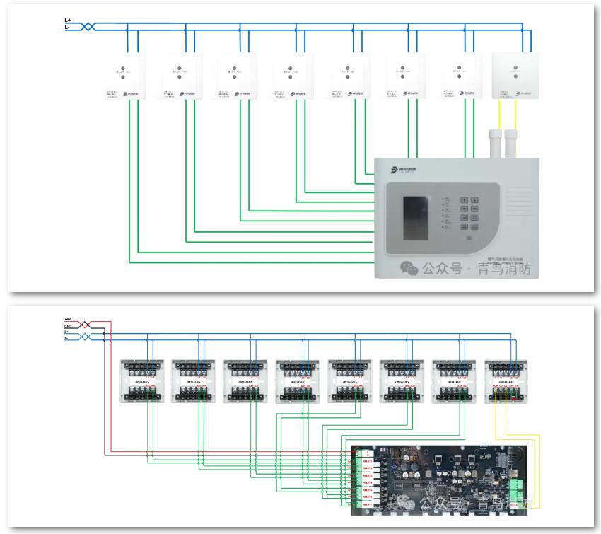 JBF-AR10P2/4吸气式感烟火灾探测器接线图