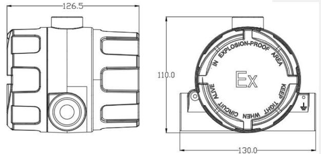 JTG-U-T3201-EX红紫外复合火焰探测器外形尺寸