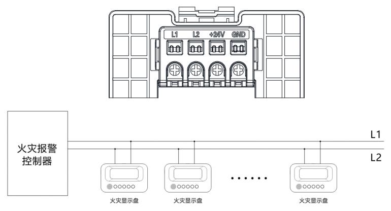 JB-FSD-A82型火灾显示盘接线图