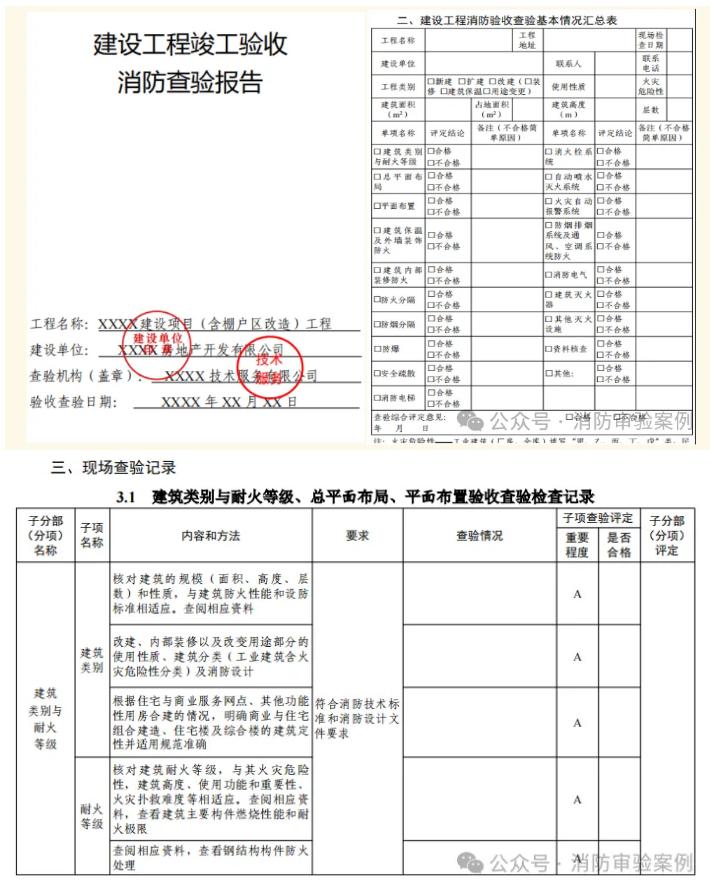 查验报告及配套的查验表参考样式