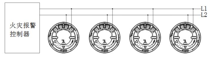 JTY-GD-JBF5100A点型光电感烟火灾探测器接线图