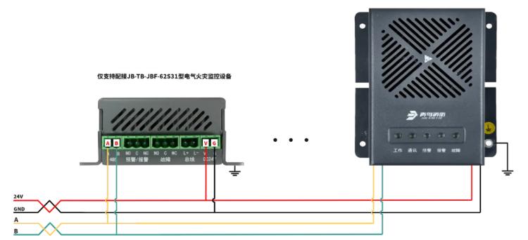 EFD/PVCHST-JBF-D6测量热解粒子式电气火灾监控探测器接线图