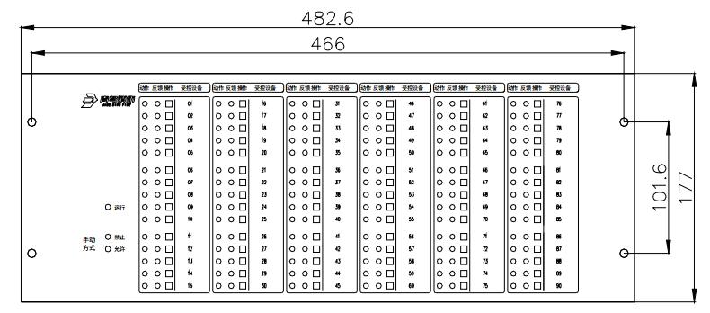 JBF-1ISF-CK90D总线控制盘外形尺寸