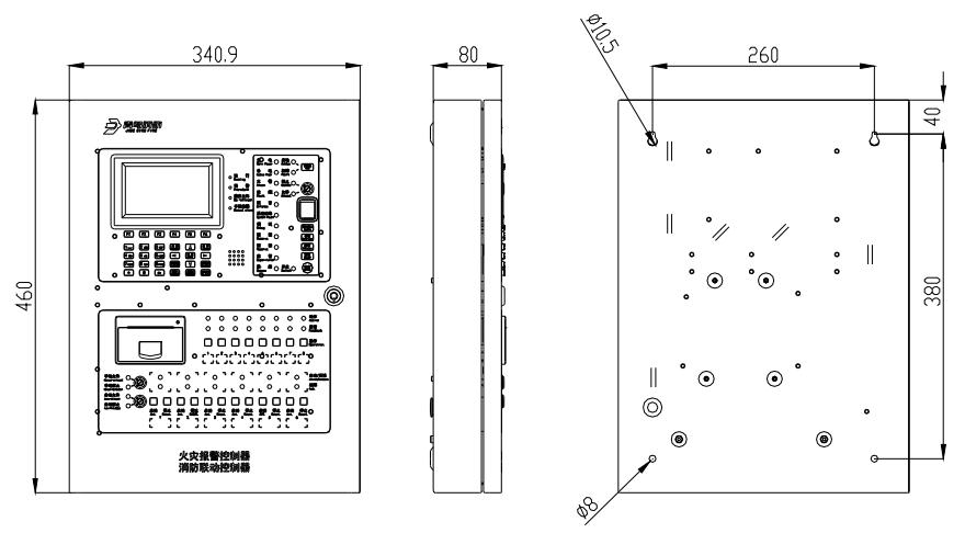 JB-QB-JBF-51S01火灾报警控制器外形尺寸