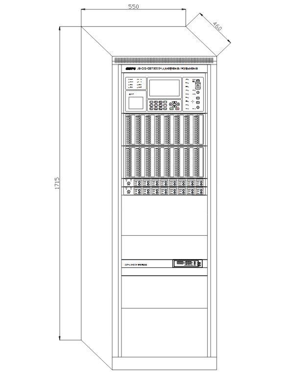 JB-QG-GST5000H高能火灾报警控制器外形尺寸