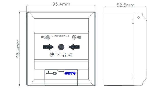 J-SAM-GSTN9313/T消火栓按钮外形尺寸