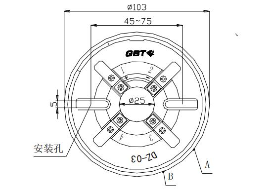 DZ-03底座尺寸