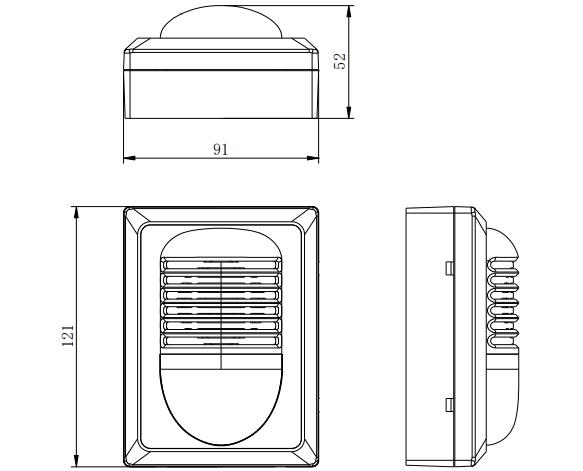 GST-HX-MN120C（EX）火灾声光警报器外形示意图