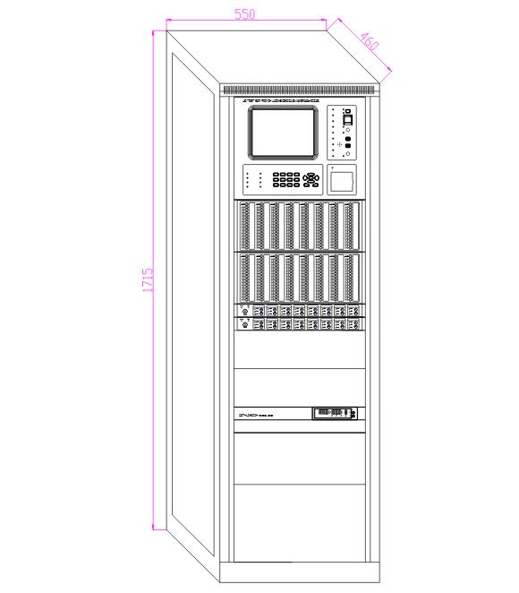 JB-QG-GST9000H高能火灾报警控制器（联动型）外形尺寸