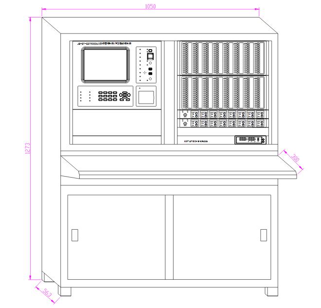 JB-QT-GST9000H高能火灾报警控制器（联动型）外形尺寸