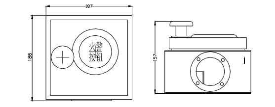 LZ10001手动火灾报警按钮防雨罩外形