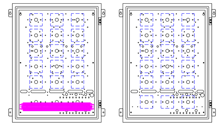 FH65模块箱（800*600*200）内部模块安装示意