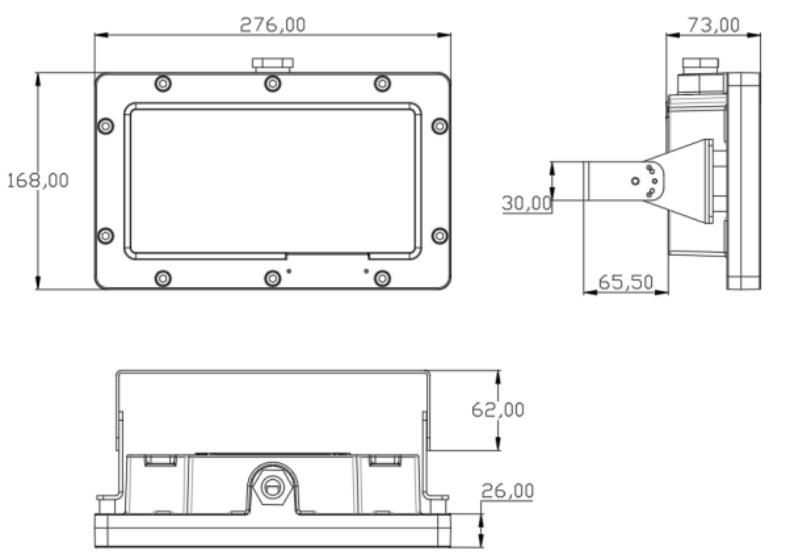 HW-ZFJC-E6W-VN860集中电源集中控制型消防应急照明灯具外形示意图