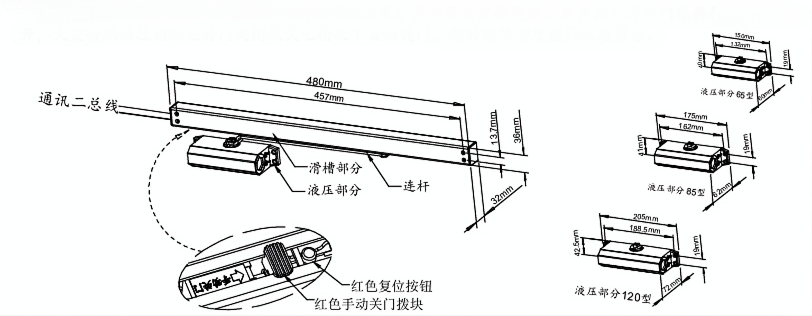 SA-BM02联动闭门器 JBF-BM02(65KG 85KG 120KG）