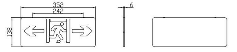 J-BLJC-1LROEⅡ0.5W-12DBXA集中电源集中控制型消防应急标志灯具外形尺寸