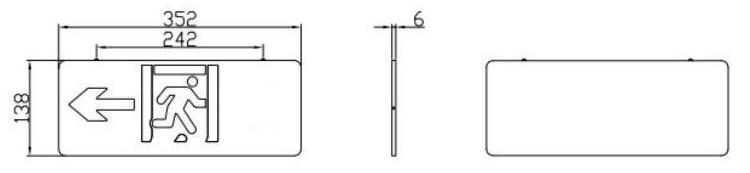 J-BLJC-1LEⅡ0.5W-12D4ZA集中电源集中控制型消防应急标志灯具外形尺寸