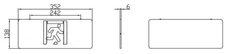 J-BLJC-1LROEⅡ0.5W-12DBXA集中电源集中控制型消防应急标志灯具外形尺寸