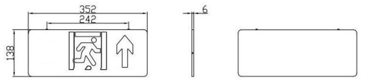 J-BLJC-1LROEⅡ0.5W-12DBXA集中电源集中控制型消防应急标志灯具外形尺寸