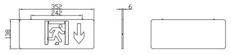 J-BLJC-1XEⅡ0.5W-12D5HA集中电源集中控制型消防应急标志灯具外形尺寸