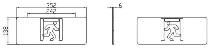 J-BLJC-2OEⅡ0.5W-12SDA集中电源集中控制型消防应急标志灯具外形尺寸