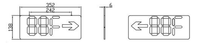 J-BLJC-2LREⅡ0.5W-12S2YA集中电源集中控制型消防应急标志灯具外形尺寸