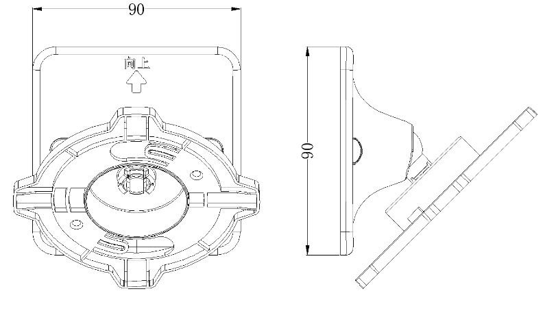 SJ-DZ-BG01集电集控型消防应急照明灯具底座 壁挂底座