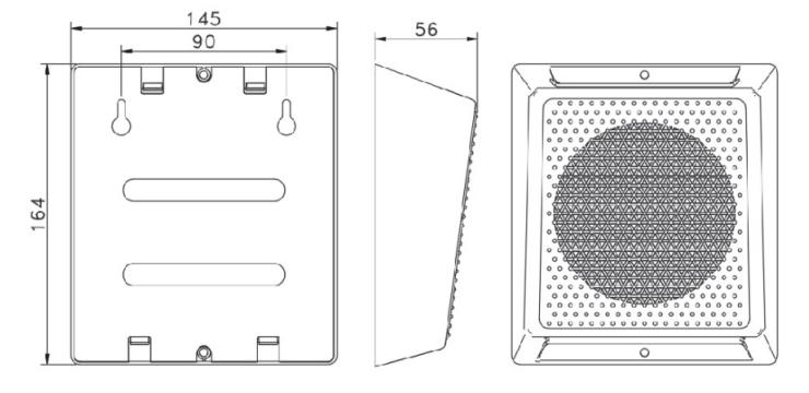 SPK-B3W-01消防广播扬声器外形尺寸