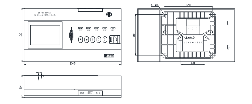 JB-QB-LD307家用火灾报警控制器