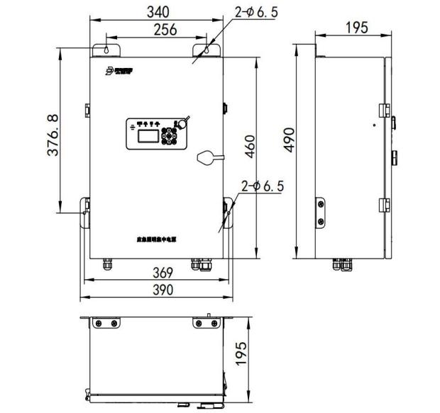 J-D-0.25KVA-08P应急照明集中电源外形尺寸