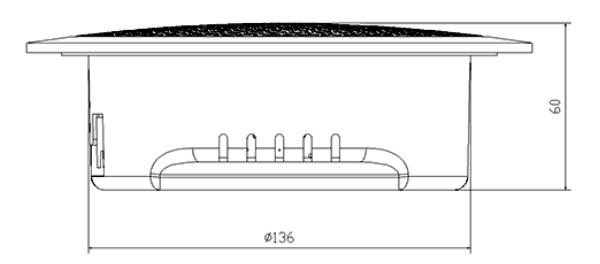 WY-XD5-4E吸顶音箱外形尺寸