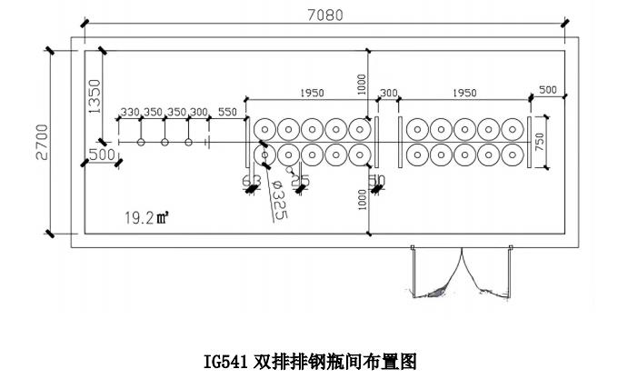 IG541灭火系统钢瓶间面积估算