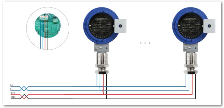 GT-JBF5101G-Ex工业及商业用途点型可燃气体探测器接线图