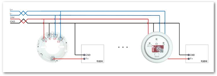 JT-JBF5101B、JY-JBF5101B家用可燃气体探测器接线图