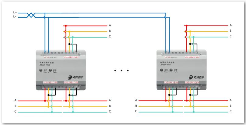 JBF62P-ATV3电压信号传感器（三相三线）接线图