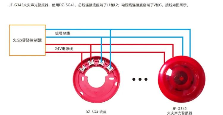 久远火灾声光警报器接线图